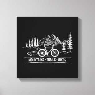 Mountain Trail Bikes - Cyclist Bike Rider Bicycle Canvas Print