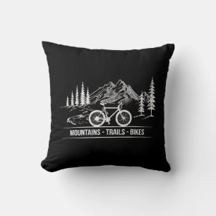 Mountain Trail Bikes - Cyclist Bike Rider Bicycle  Cushion