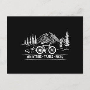 Mountain Trail Bikes - Cyclist Bike Rider Bicycle  Holiday Postcard