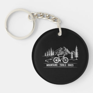 Mountain Trail Bikes - Cyclist Bike Rider Bicycle Key Ring