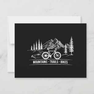Mountain Trail Bikes - Cyclist Bike Rider Bicycle  Postcard