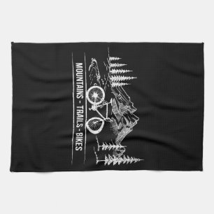 Mountain Trail Bikes - Cyclist Bike Rider Bicycle Tea Towel