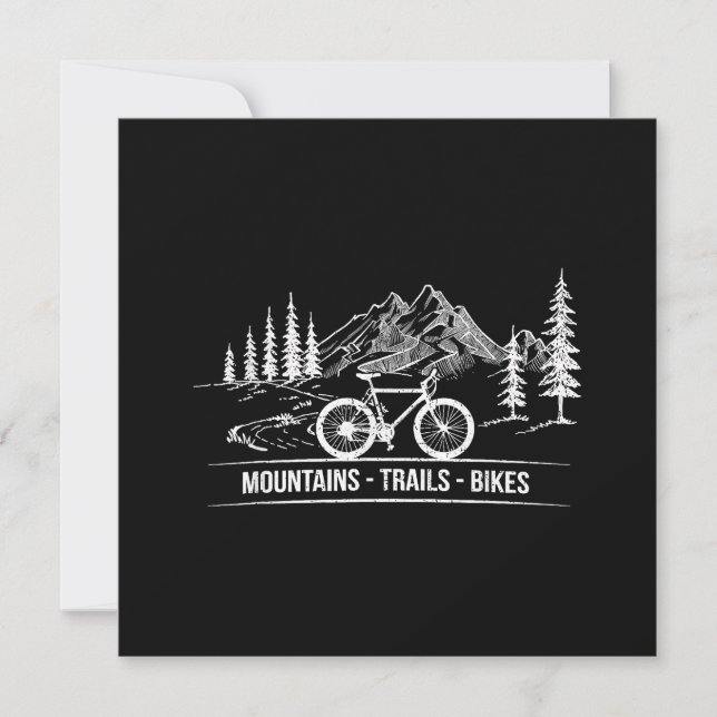 Mountain Trail Bikes - Cyclist Bike Rider Bicycle  Thank You Card (Front)