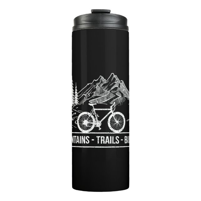Mountain Trail Bikes - Cyclist Bike Rider Bicycle  Thermal Tumbler (Front)