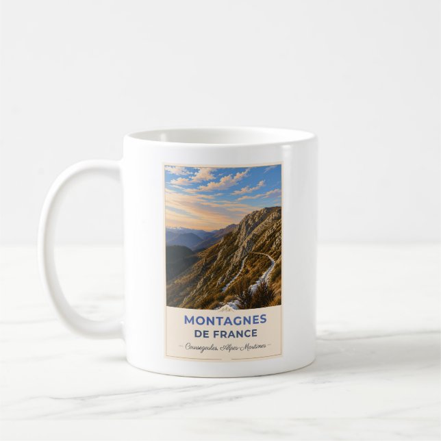 Mountain Trail Through the French Alps Coffee Mug (Left)