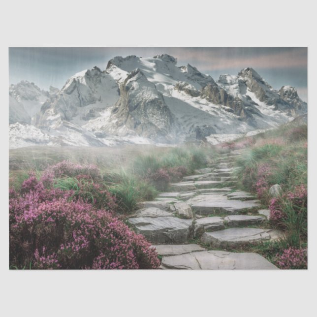 mountain trail tissue paper (Front)