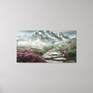 mountain trail wrapped canvas