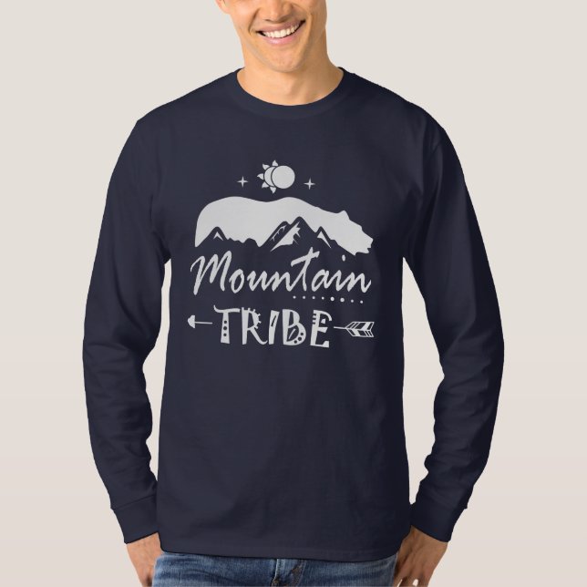 Mountain Tribe T-Shirt for RVers and Hikers (Front)