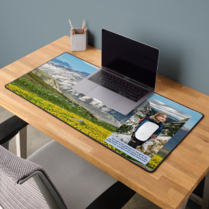 Mountain Vacation Personalise Family Photo Cute Desk Mat