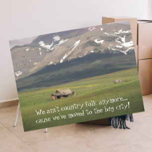 Mountain Valley Landscape Moving Announcement Postcard