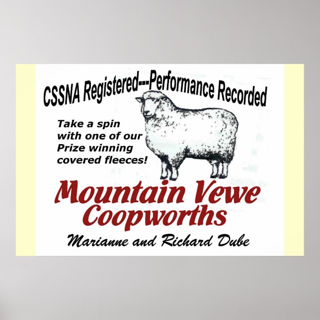 Mountain Vewe Coopworth Poster (Front)