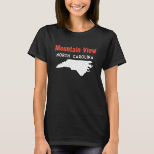 Mountain View and Bayshore North Carolina USA Stat T-Shirt