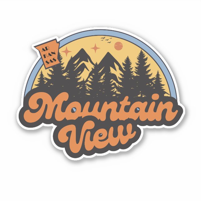 Mountain View, Arkansas  Sticker (Front)
