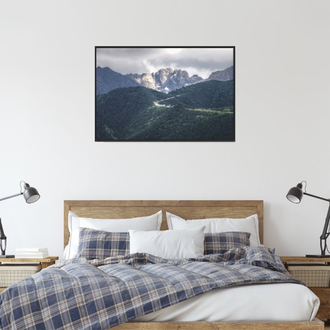Mountain View Canvas Print (Insitu(Bedroom))