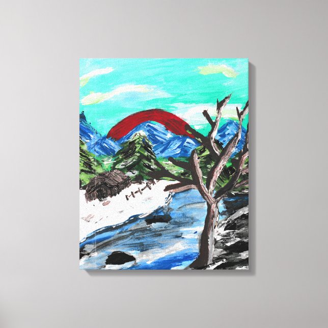 Mountain view  canvas print (Front)