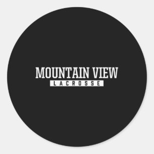 Mountain View High School Lacrosse  Classic Round Sticker