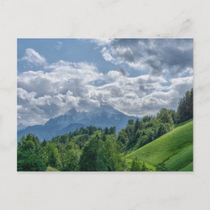 Mountain view in alps postcard