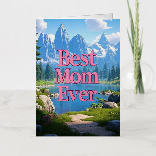 Mountain View Mother's Day Best Mum Ever Foil Greeting Card