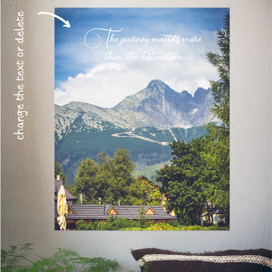 Mountain view throw pillow poster