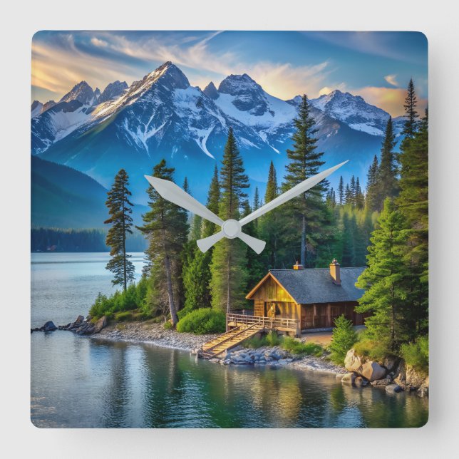 Mountain View Wall Clock (Front)