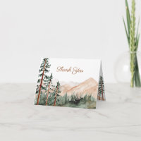 Mountain View Wedding Thank You Cards