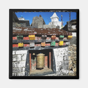 Mountain village Chaurikharka, Stupa - Nepal Magnet