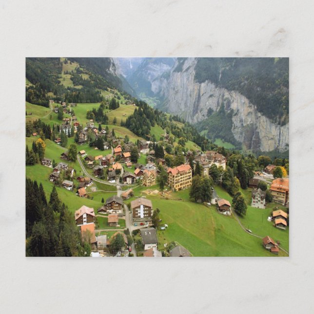Mountain village Jungfrau region Postcard (Front)