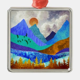 Mountain Vista Metal Tree Decoration