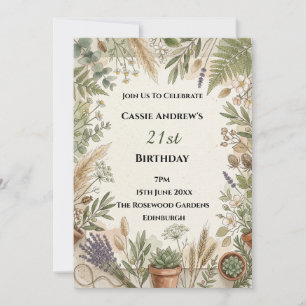 Mountain Watercolor Milestone Birthday Invitation