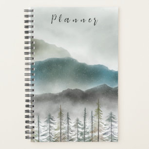 Mountain Watercolor Soft Cover Planner 5.5 x 8.5