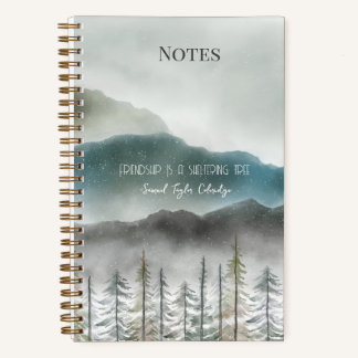 Mountain Watercolor Spiral Notebook