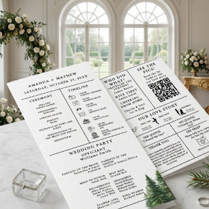 Mountain Wedding Infographic Program Programme