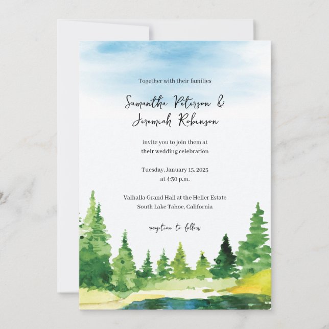 Mountain Wedding Invitation (Front)