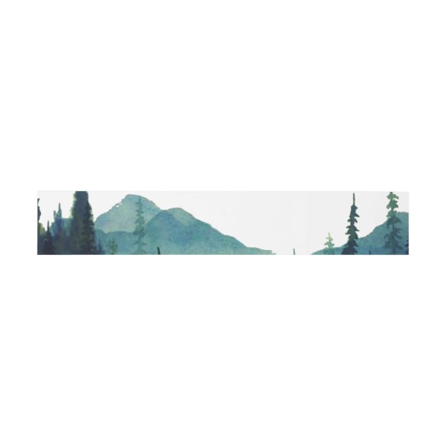 Mountain Wedding Matching Invitation Belly Band (Flat)