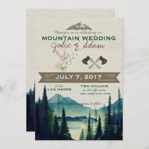 Mountain Wedding/Party Invite