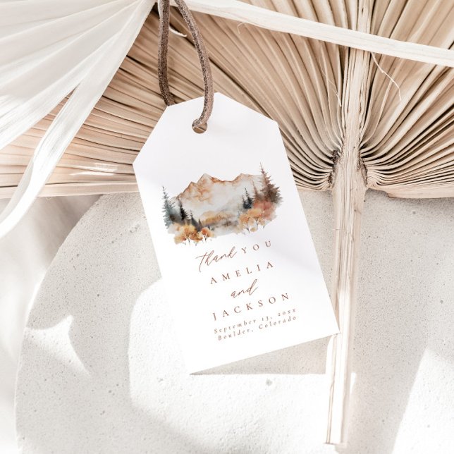 Mountain Wedding Personalised Favour Tags (Creator Uploaded)