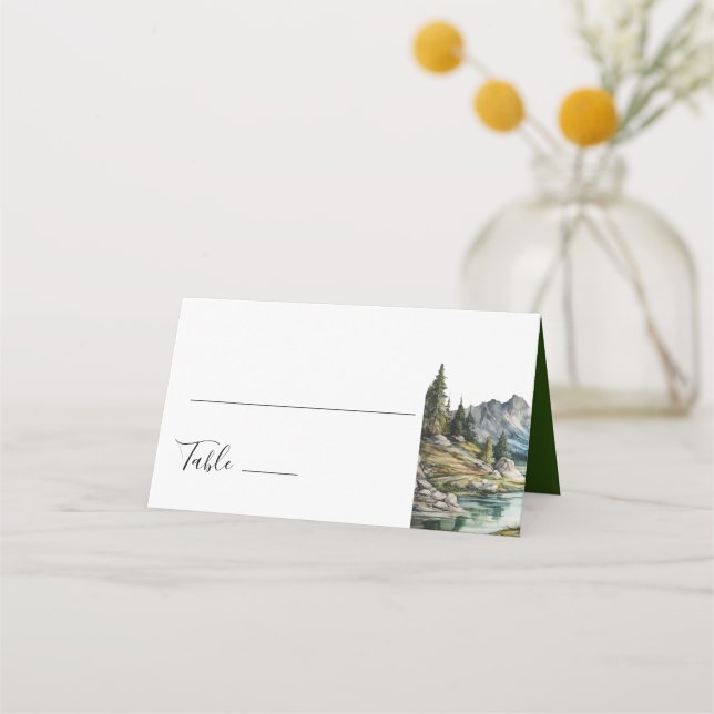Mountain Wedding Place card (Front)