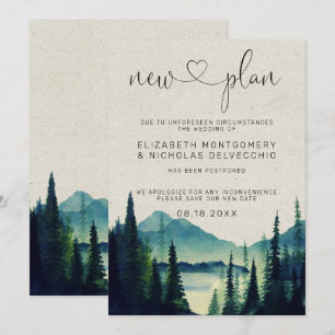 Mountain Wedding Postponed Wedding Announcement