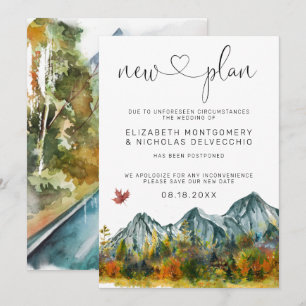 Mountain Wedding Postponed Wedding Announcement