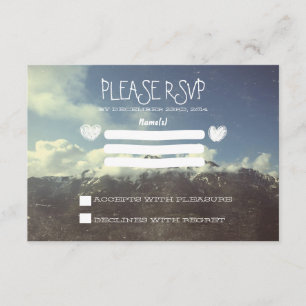 mountain wedding RSVP cards