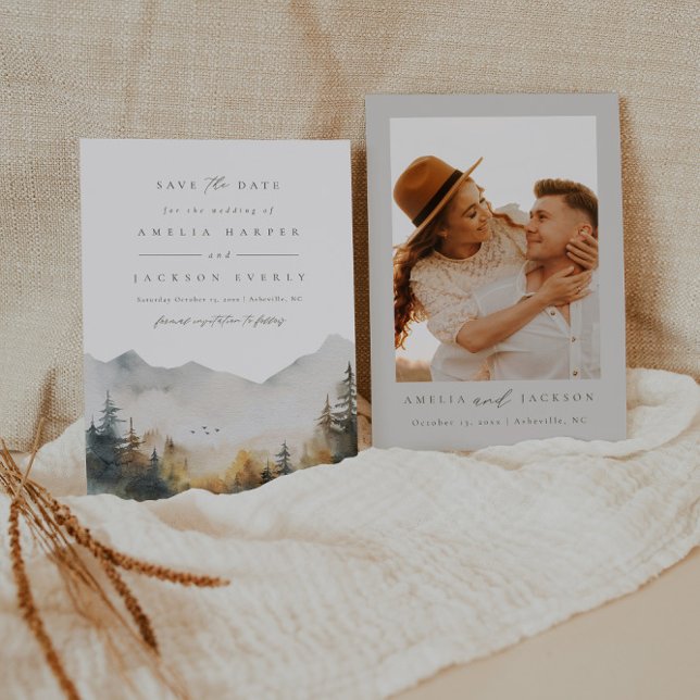 Mountain Wedding Save The Date Invitation (Creator Uploaded)