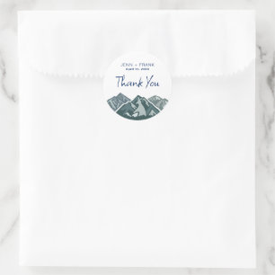 Mountain Wedding Thank You Favour Label