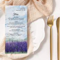 Mountain Wedding Watercolor Lavender Landscape