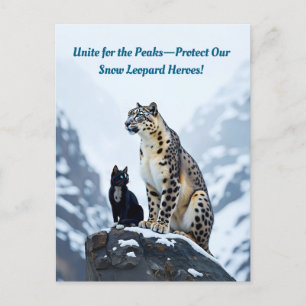 Mountain Whiskers: Felini Meets the Snow Leopard Invitation Postcard