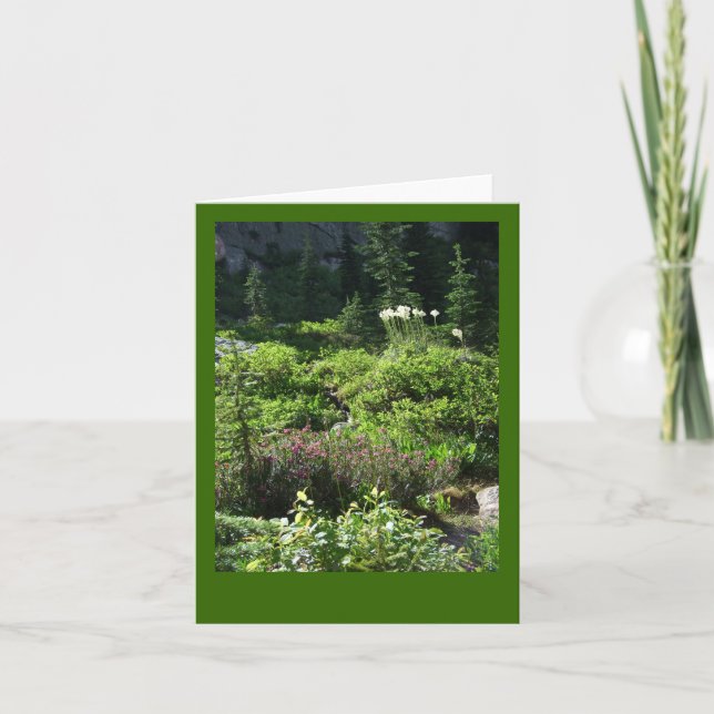Mountain Wildflower Blank Card (Front)