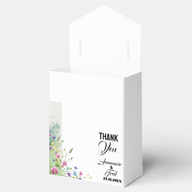 Mountain & Wildflower Favour Box (Opened)