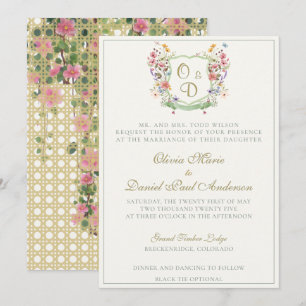 Mountain Wildflower Garden Wedding Invitation