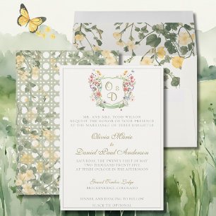 Mountain Wildflower Garden Wedding Invitation