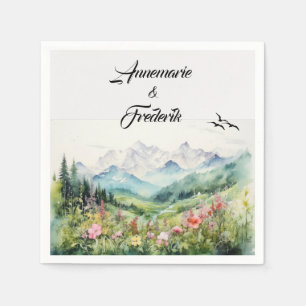 Mountain & Wildflower Napkin