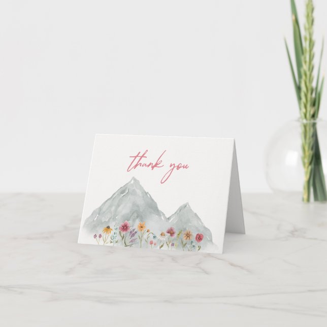 Mountain Wildflower Thank You Card (Front)